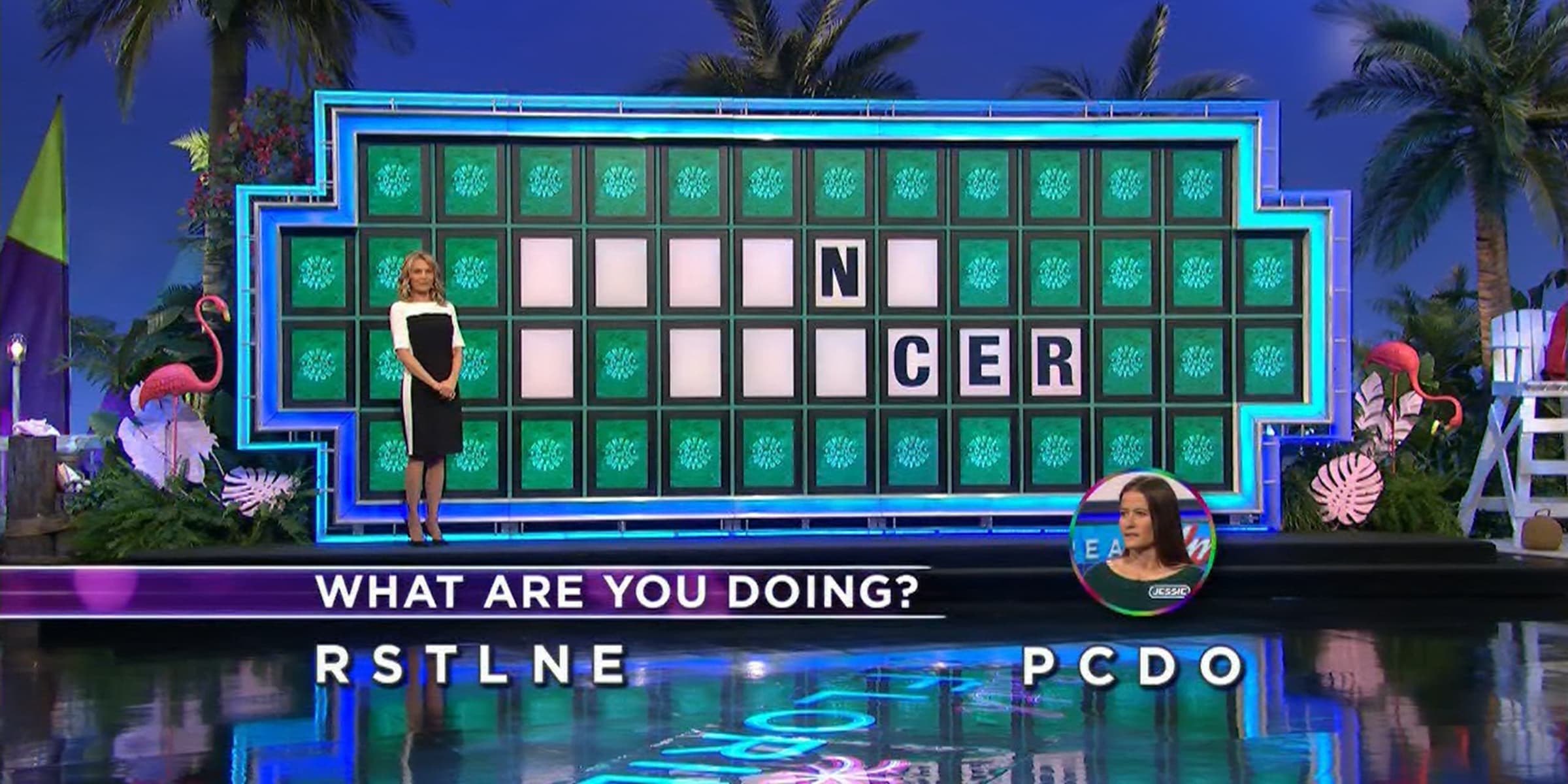 A scene from the final round of Wheel of Fortune.